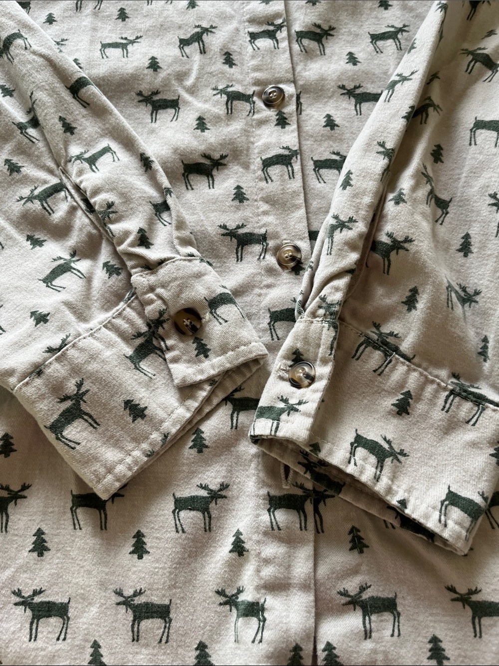 True Grit Vintage Pine Moose Soft Chamois Button-Down Size M NWOT - Picture 3 of 8